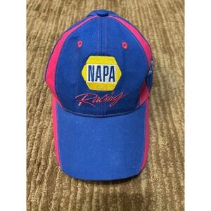 NAPA Racing Hat Adjustable Adult Cap Blue Pink Motorsport Nascar Martin Truex Jr